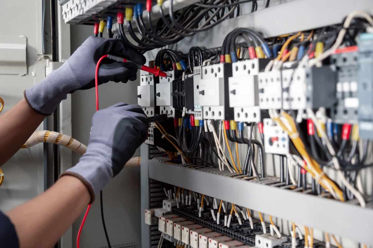 Industrial Electrician installing Control Panel Oklahoma City