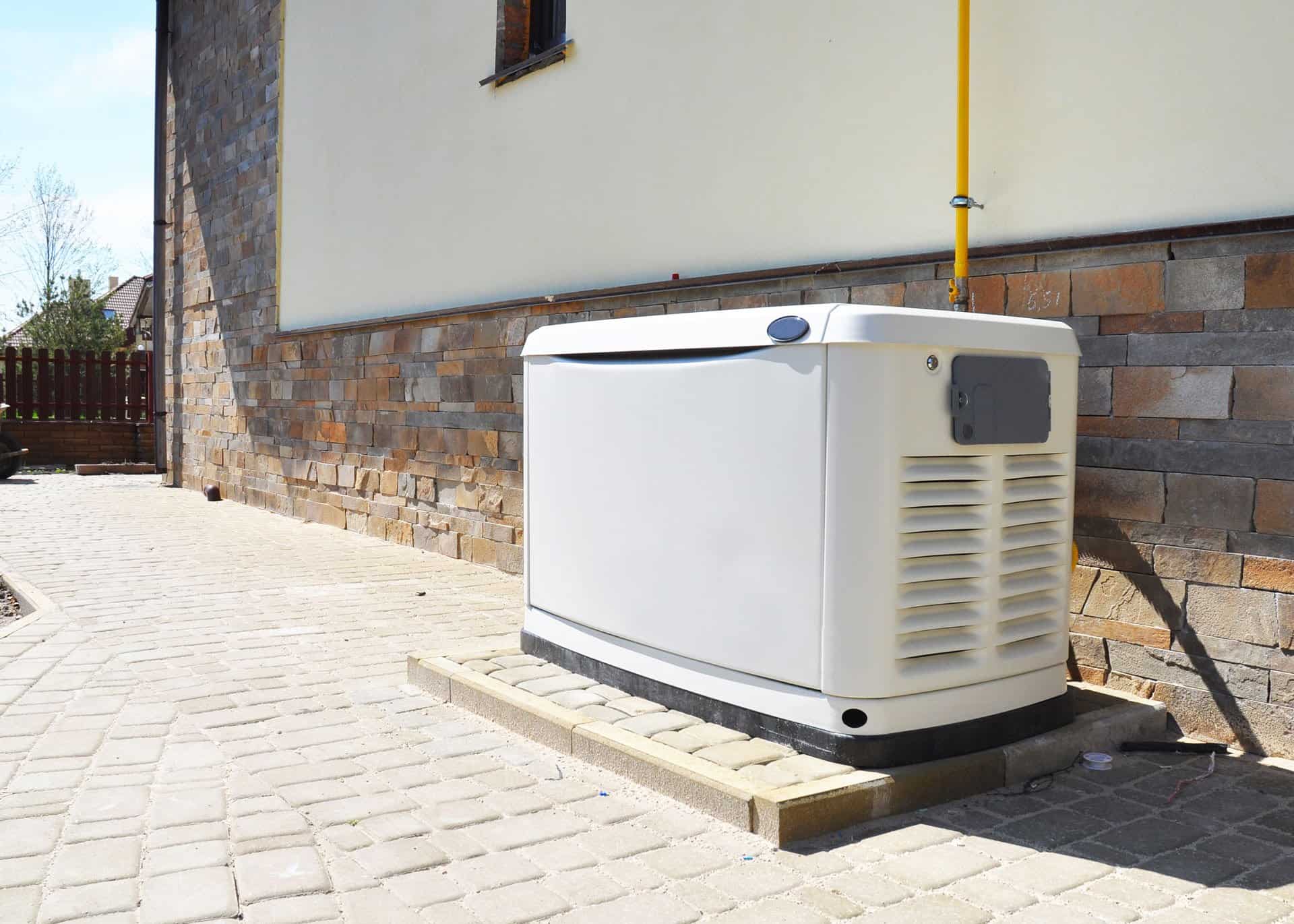 Standby backup generator installed beside a home for reliable power by McLearen Electric in Oklahoma City.